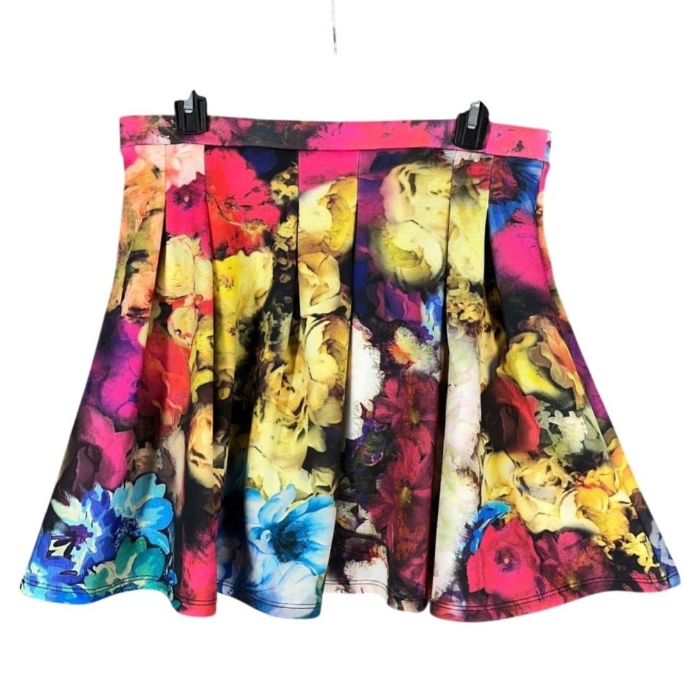 Romeo Juliet Skirt Womens M Short Floral Festival Boho Pleated Elastic Waist USA